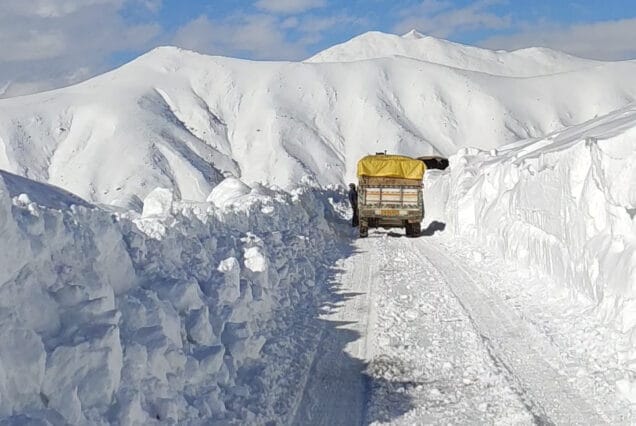 Gurez valley in winter brown chinar kashmir
