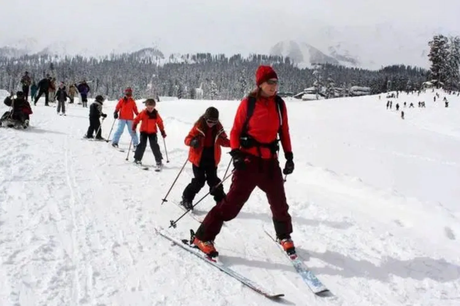 ice skating in gulmarg brown chinar kashmir