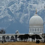 Hazratbal Shrine in Kashmir brown chinar kashmir