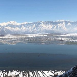 Wular Lake in Kashmir brown chinar kashmir
