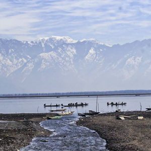 Wular Lake in Kashmir brown chinar kashmir